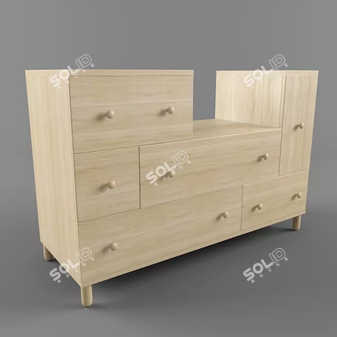 Sleek Storage Solution: IKEA PS 2012 Commode 3D model image 1