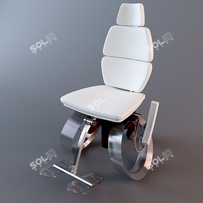 Sleek Motion Wheelchair 3D model image 1