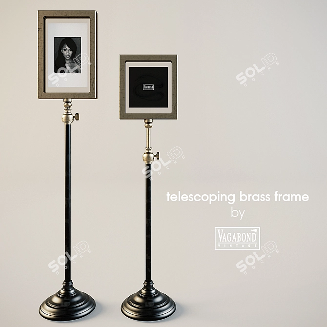 Vagabond Vintage Brass Frame: Telescoping Elegance 3D model image 1