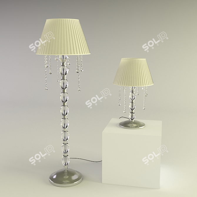 Modern Floor and Table Lamp 3D model image 1