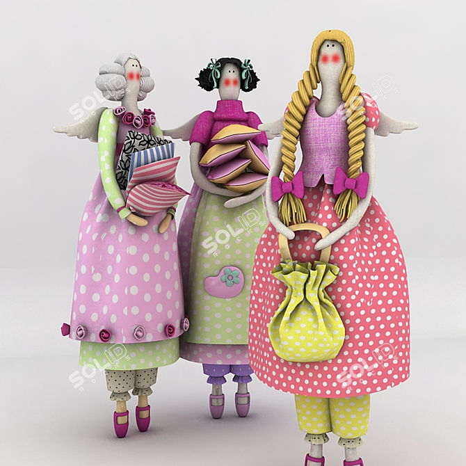 Charming Tilda Trio 3D model image 1