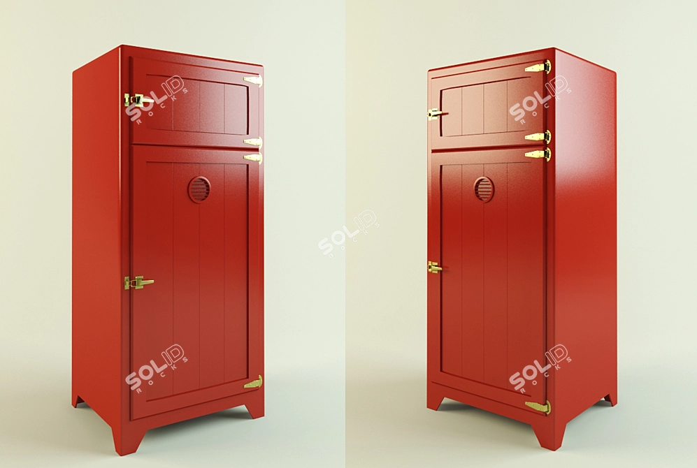 Secure & Spacious Fridge: Keep Your Food Safe 3D model image 1