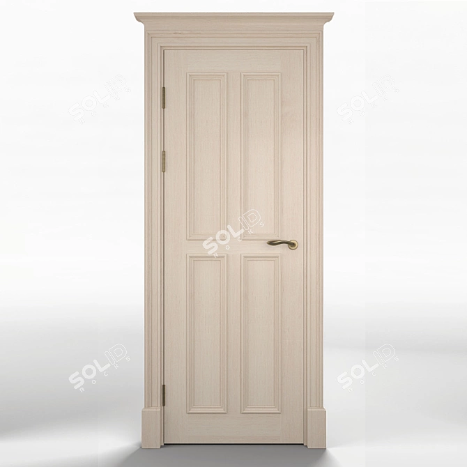 Elegant Wooder K7 Door 3D model image 1