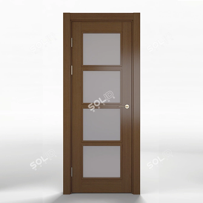 Wooder Miola M7: Elegant Wood Door 3D model image 1