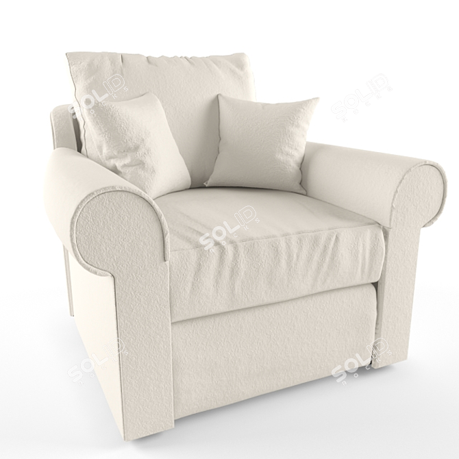 Dolcezia Bodema: Luxurious Italian Armchair 3D model image 1