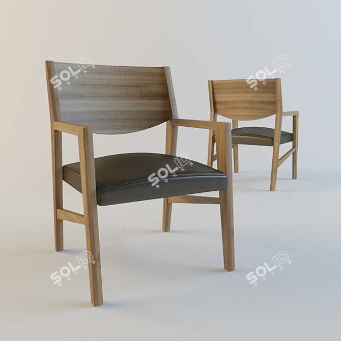 Elegant NATUZZI Brera Chair 3D model image 1