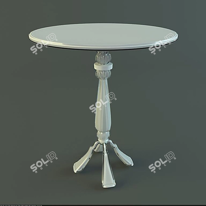 Elegant Shell Dressing Table 3D model image 1