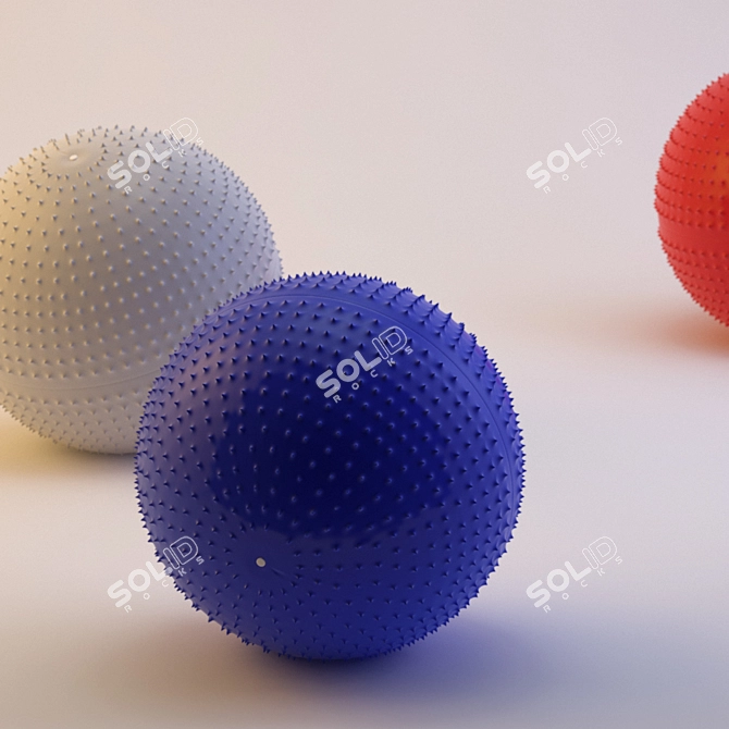 Versatile Gymnastic Ball Set 3D model image 1