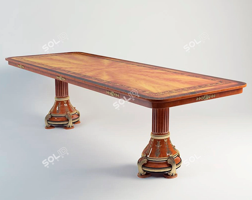 Elegant Classic Table 3D model image 1