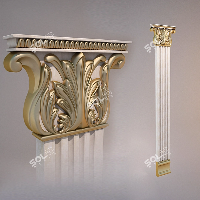 Classic Pilaster with Mats 3D model image 1