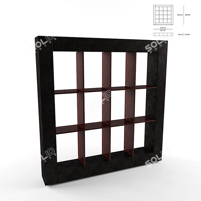 Sleek Mariani Loop Shelf 3D model image 1