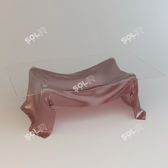 Elegant Glass Table 3D model image 1