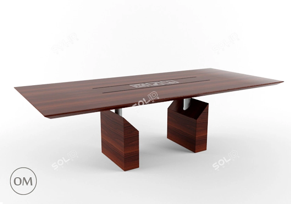 Modern Italian Dining Table: Accademia AT52 3D model image 1