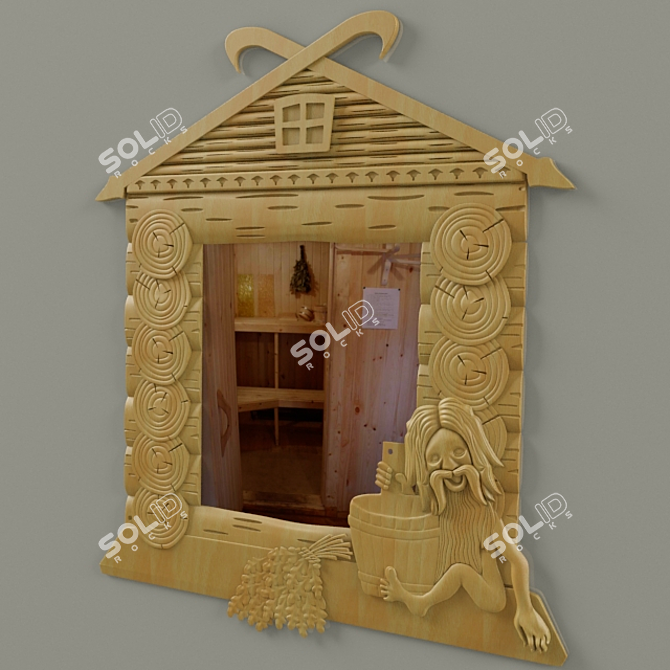 Modern Bathroom Mirror 3D model image 1