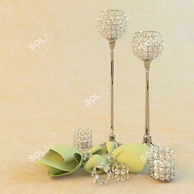 Elegant Decor Set 3D model image 1