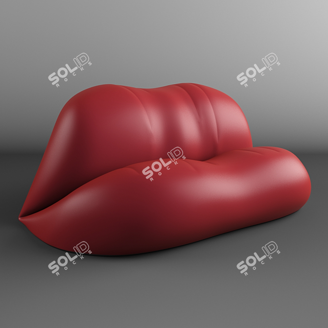 Title: Dalilips Salvador Dali Sofa 3D model image 1