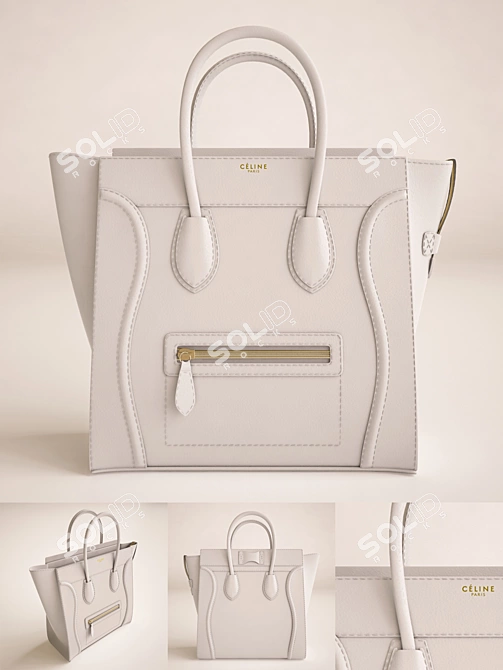 Luxurious Celine Luggage Bag: Stylish, Spacious, Supreme! 3D model image 1