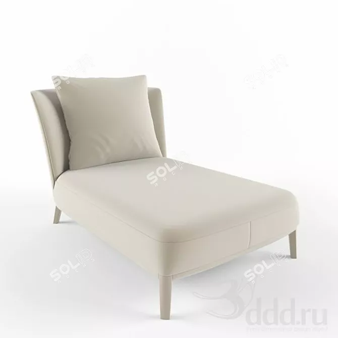 Elegant Maxalto Febo Chaise: Modern Comfort 3D model image 1