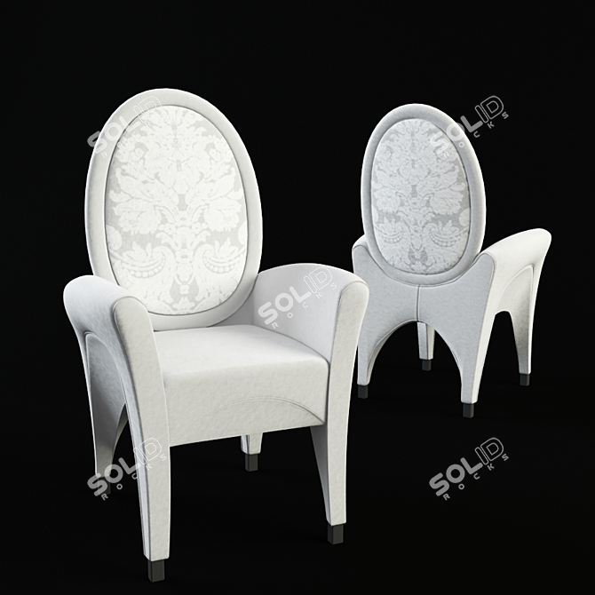 Vienna Chair: FENDI Luxury 3D model image 1