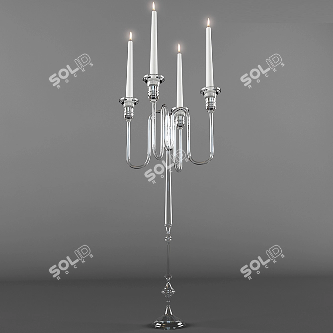 Glass Meter Candle Holder 3D model image 1