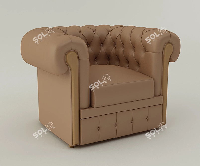 Cozy Lounge Armchair 3D model image 1