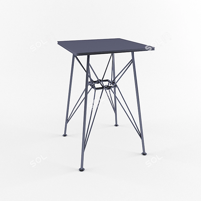 Apollo Metal Table: Sleek and Versatile 3D model image 1