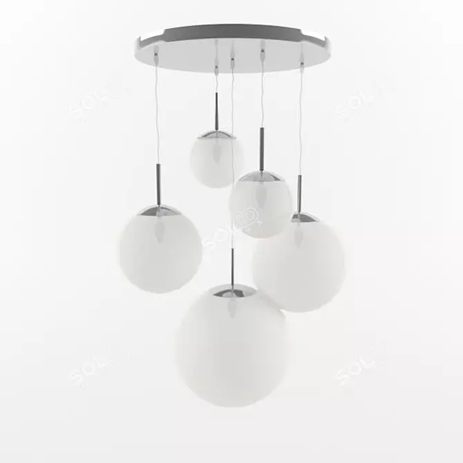 Elegant Pendant Light by Globo Balla 3D model image 1
