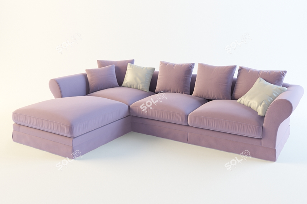 Luxury Italian Valmori Bellagio Couch 3D model image 1