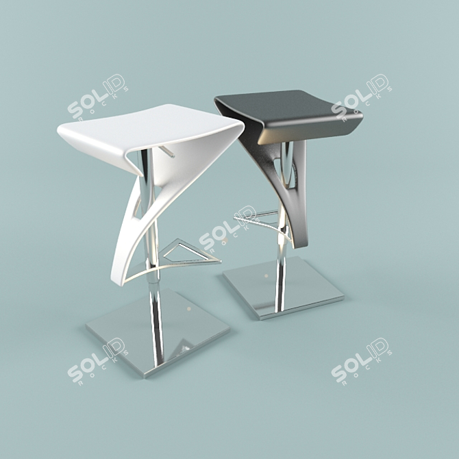 Title: Contemporary Art Barstool 3D model image 1