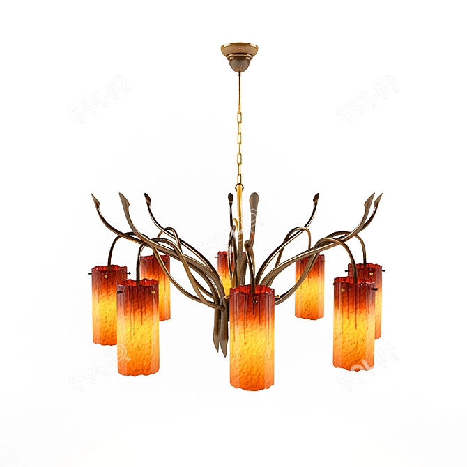 Rustic Elegance Chandelier 3D model image 1