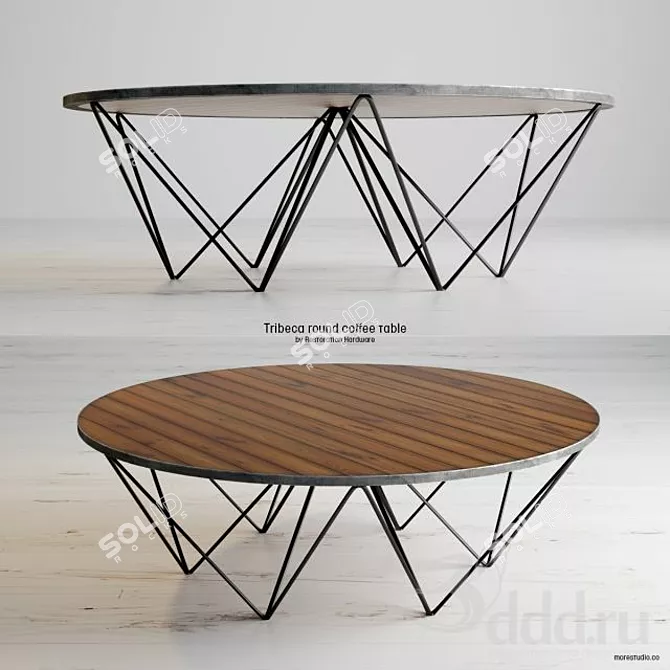 Restoration Hardware Tribeca Coffee Table 3D model image 1