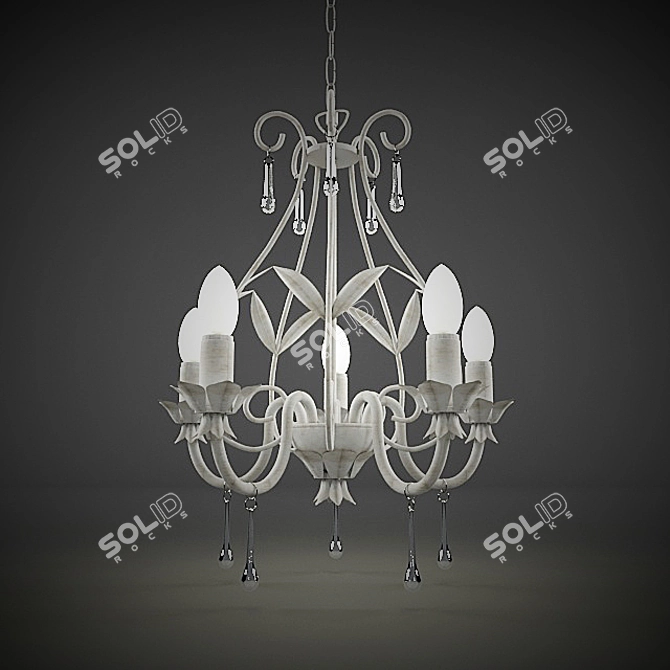 Massive Crystal Chandelier 3D model image 1