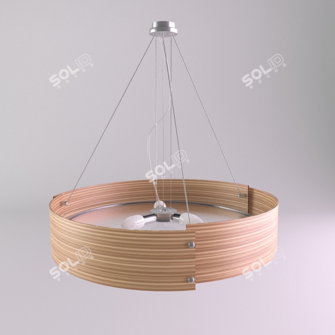 Modern Round Lamp 3D model image 1