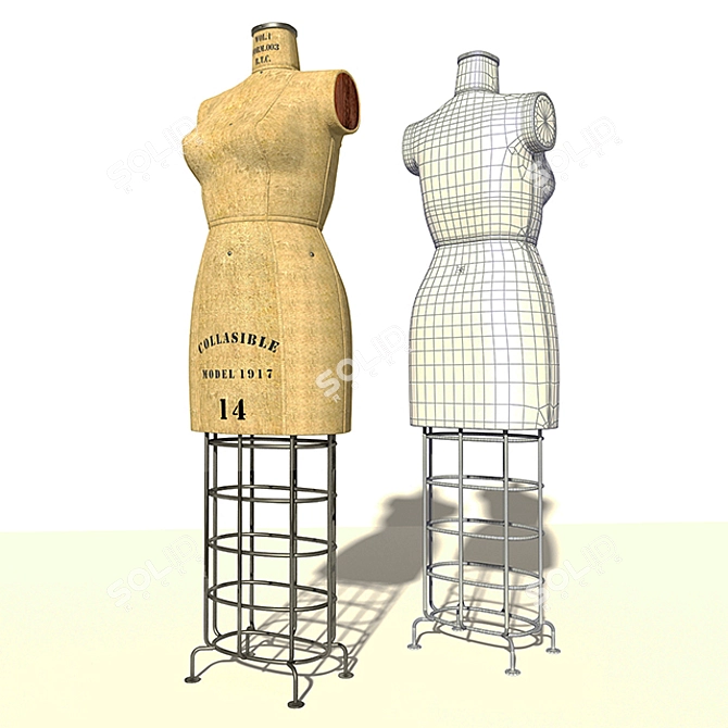 Sleek Posable Model Mannequin 3D model image 1