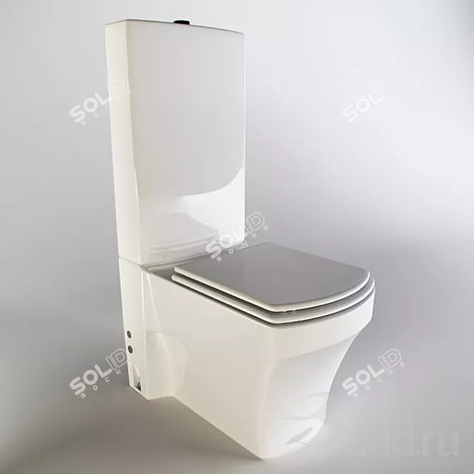 Elegant Ceramic Toilet - Creavit SR3141 3D model image 1