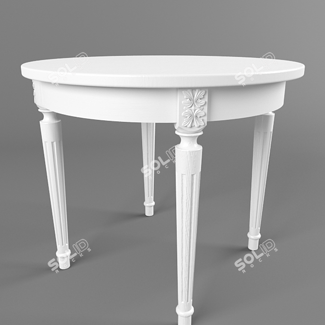 Elegant Dining Table: 900mm 3D model image 1