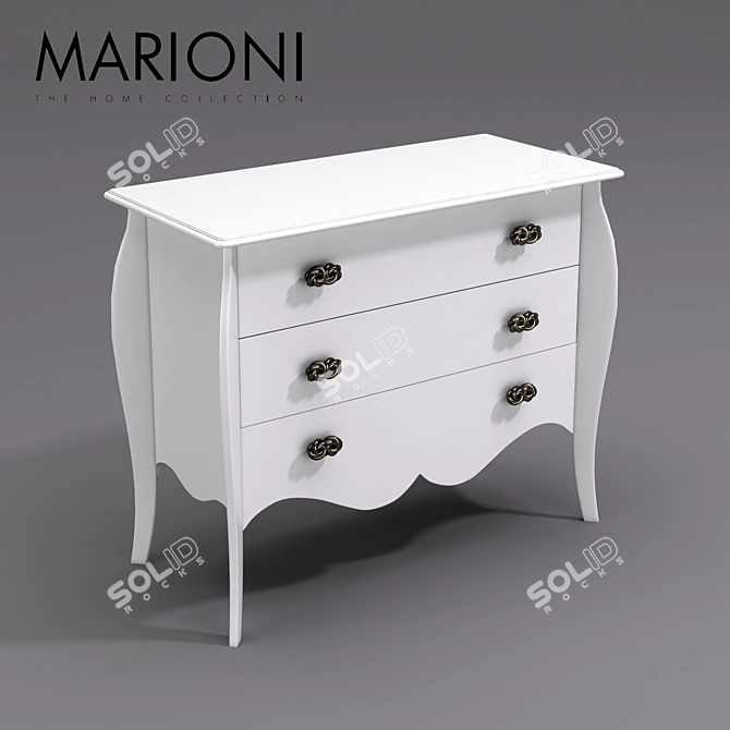 Classic Chest of Drawers 3D model image 1