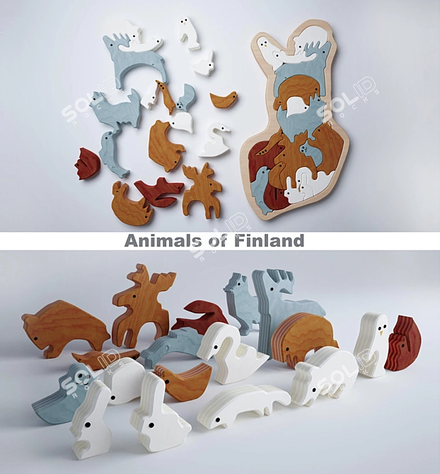 Finnish Wildlife Jigsaw Puzzle 3D model image 1