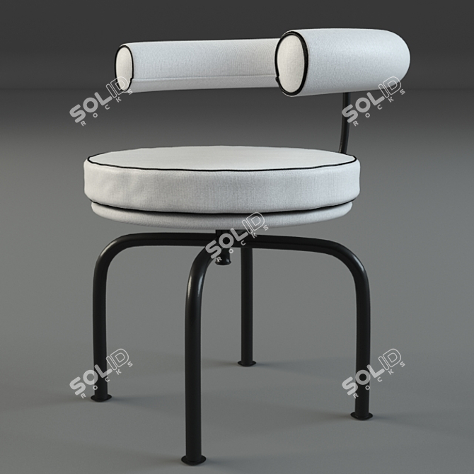 Luxury Designer LC-7 Chair 3D model image 1