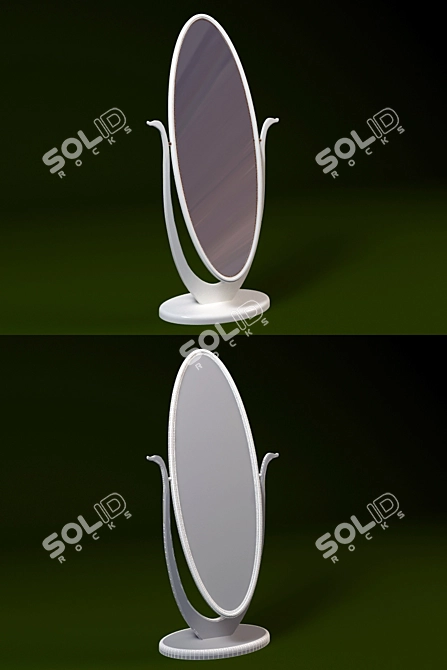 Elegant Floor Mirror 3D model image 1