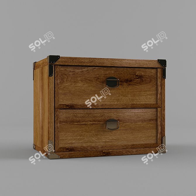 Stylish Indiana Cupboard, BRW 3D model image 1