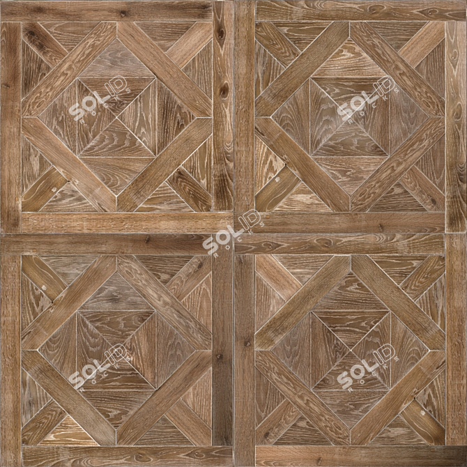 Champagne Oak Parquet 3D model image 1