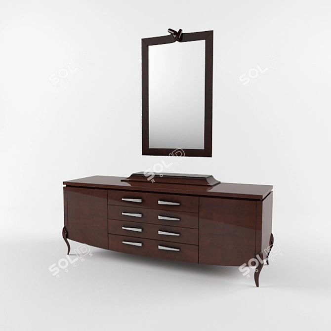 Elegant Mirror Chest by Christopher Guy 3D model image 1