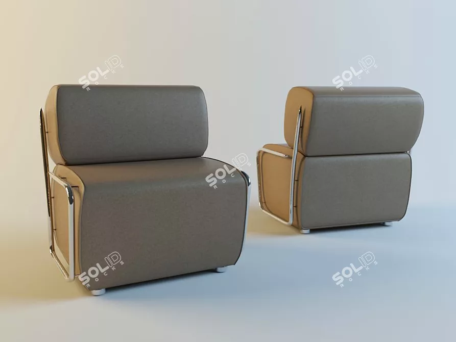 Stylish Comfort: Alberta Plus 3D model image 1