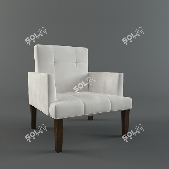 Elegant Comfort Chair 3D model image 1