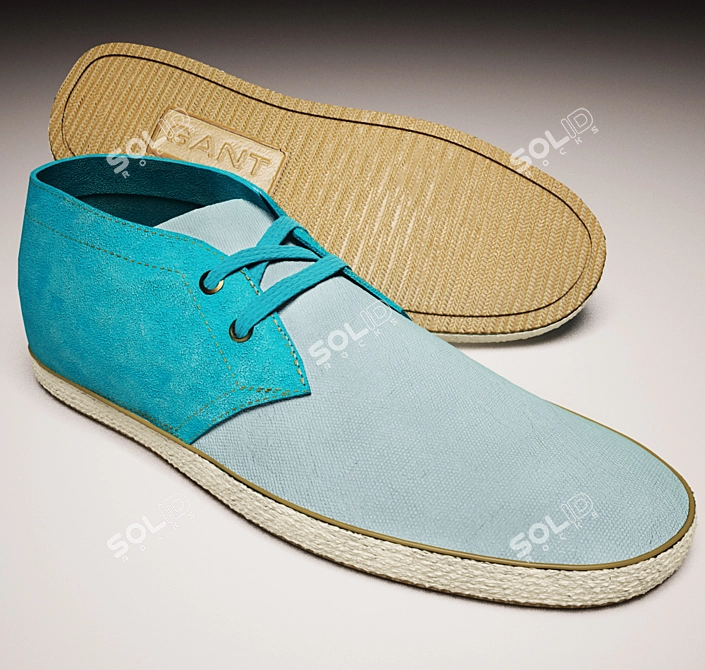 Gunt Gumshoes: Stylish and Comfortable 3D model image 1