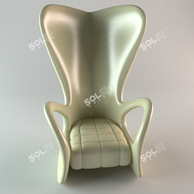 Loft-Style Throne Chair 3D model image 1