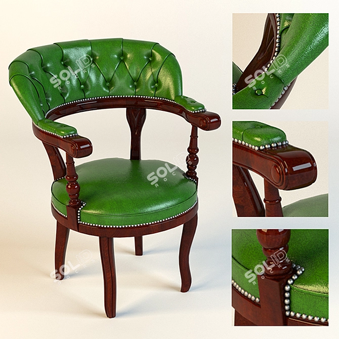 Elegant Desk Armchair: Inspired by Origgi 3D model image 1