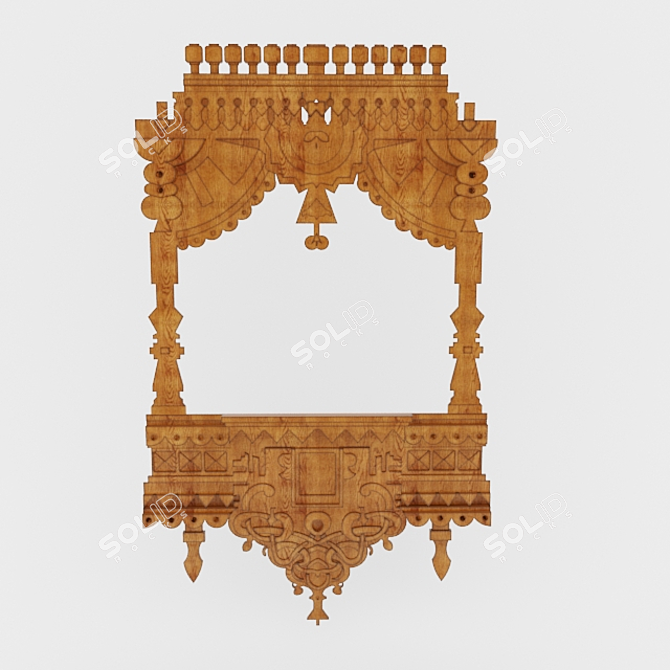 Russian Window Casing: Authentic Elegance 3D model image 1