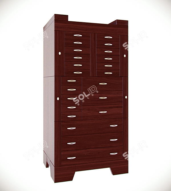 Versatile Bedroom Cabinet: Stylish Storage Solution 3D model image 1